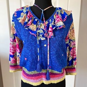 Vintage 1980s Diane Freis for Marisa Christina bohemian sweater blouse